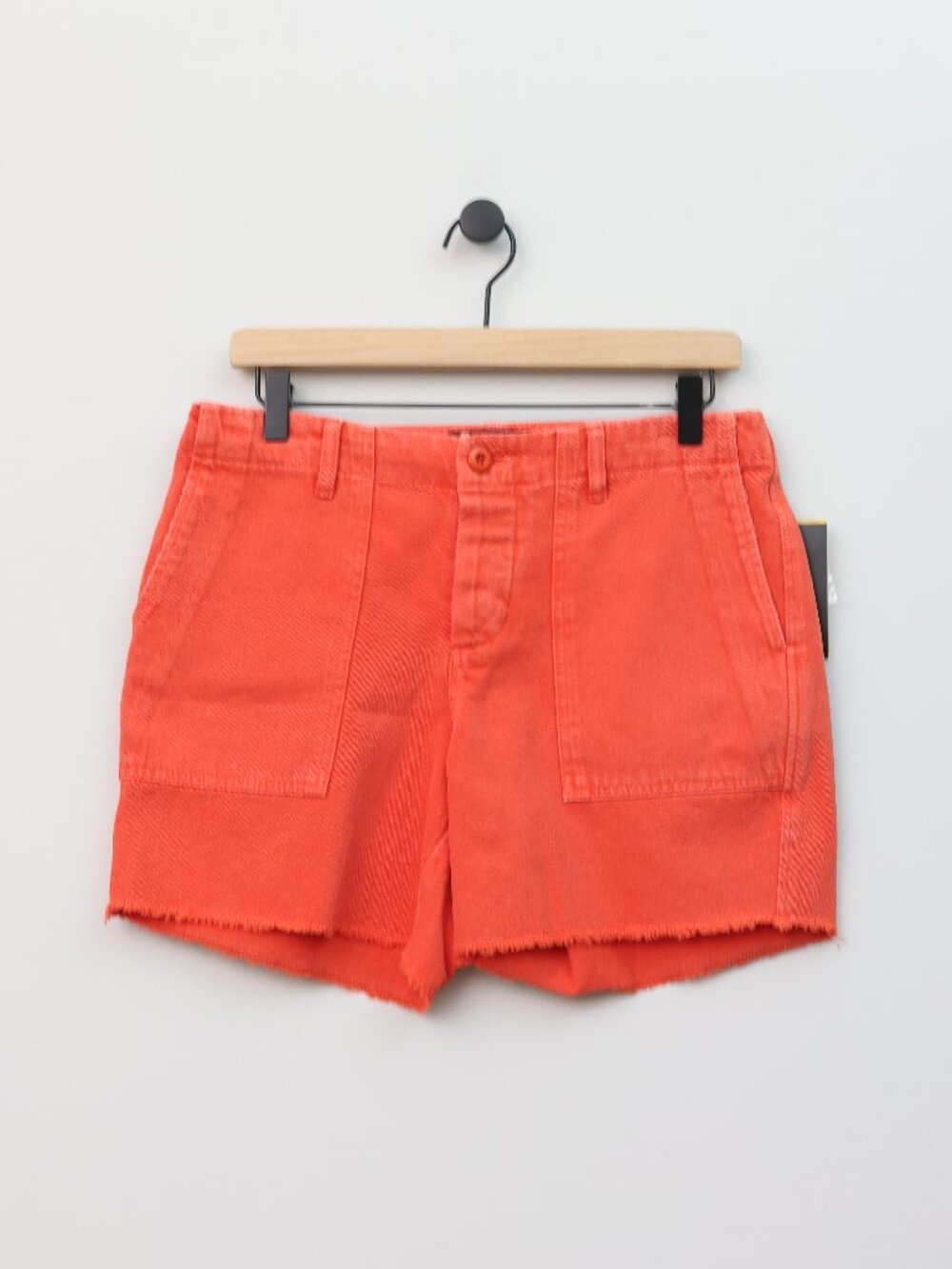 Le Superbe Beach Crawler Cut Off Shorts Orange Size 6 NWT Raw Hem Cotton - Picture 2 of 5